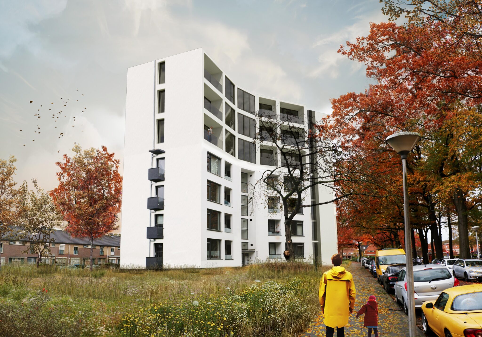 Nieuwe situatie van een optopping op sterflats aan de 1e Lieven de Keylaan