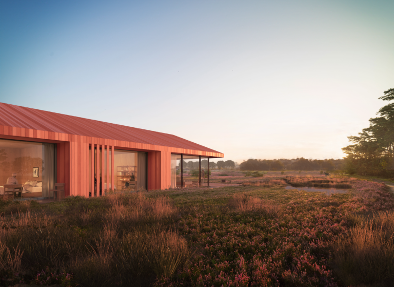 Midden in het Brabantse landschap werkt Field samen met een voormalige agrarische ondernemer aan een herontwikkeling van haar boerenerf. Een bijzondere Hospice locatie in combinatie met de uitbreiding van het lokale natte heide gebied.