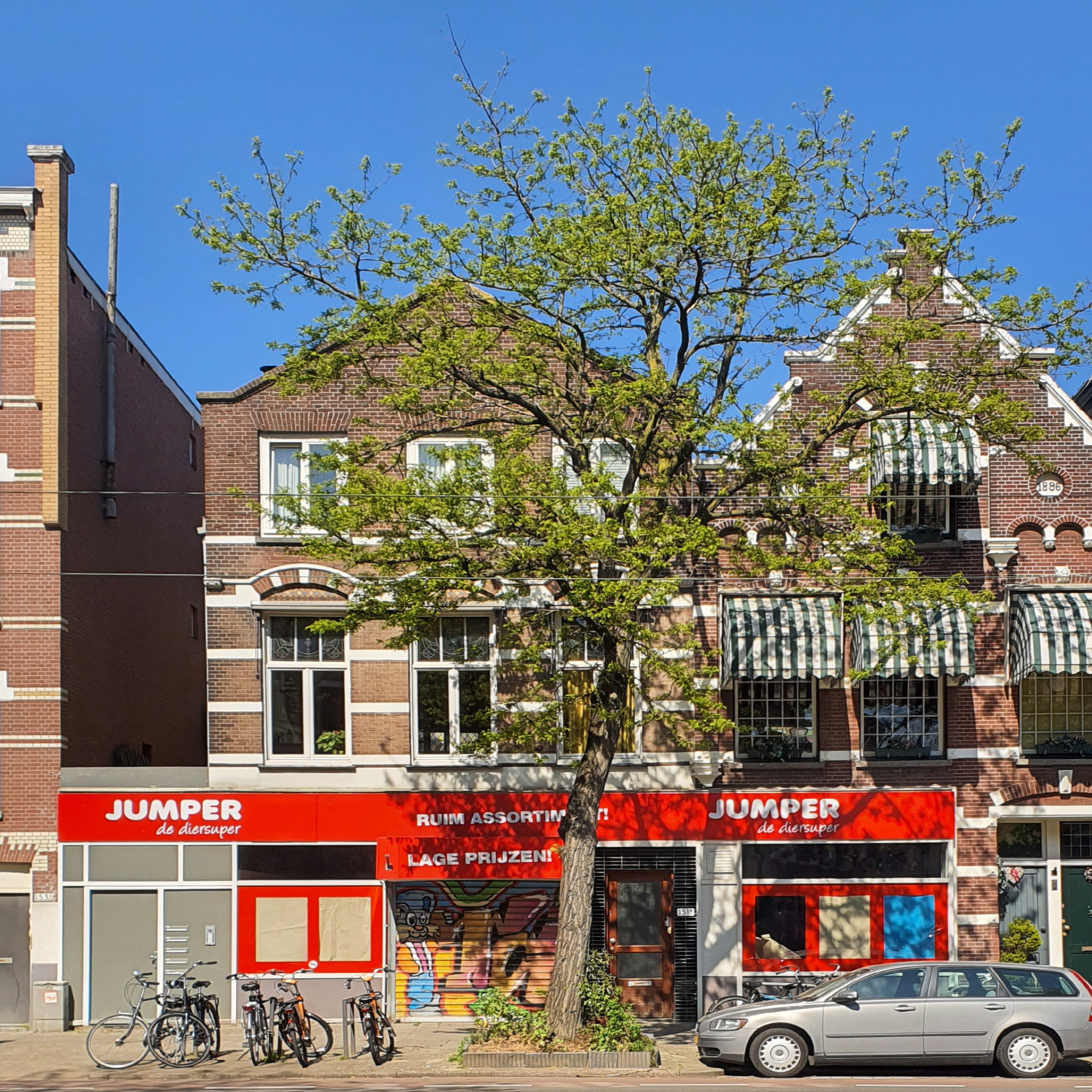Gevelaanzicht bestaande situatie van de bergweg