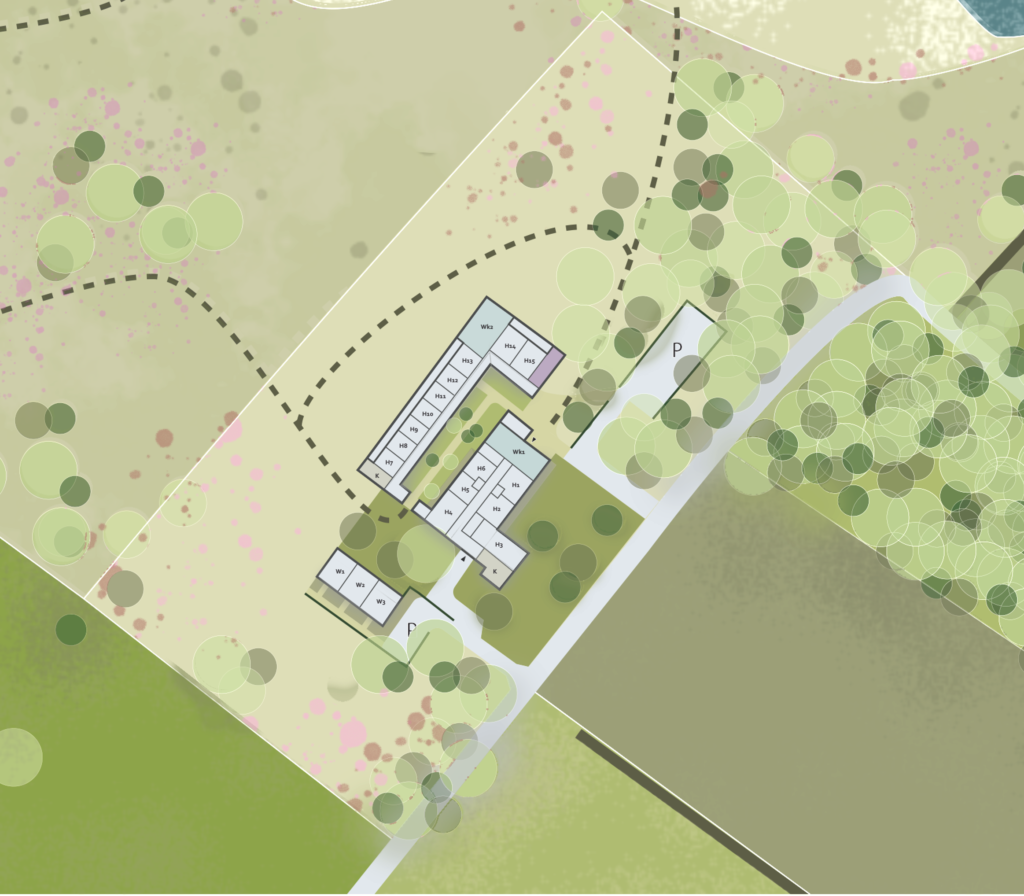 Herontwikkeling schuurbebouwing en nieuwbouw tot hospice.
